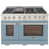 KUCHT Professional 48 in. 6.7 cu. ft. Propane Gas Range Two Ovens - One Convection - with True Simmer Burners