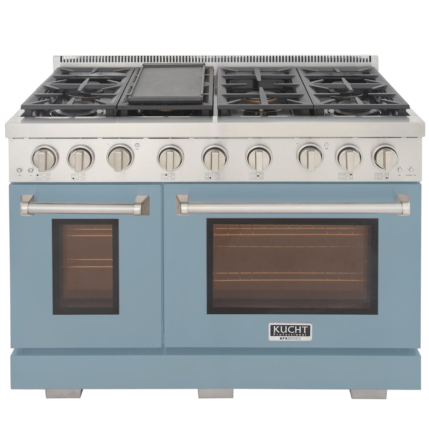KUCHT Professional 48 in. 6.7 cu. ft. Natural Gas Range Two Ovens - One Convection - with True Simmer Burners