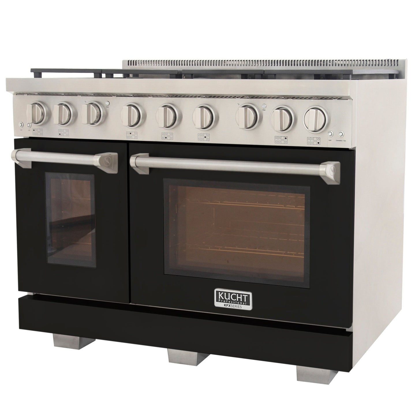 KUCHT Professional 48 in. 6.7 cu. ft. Propane Gas Range Two Ovens - One Convection - with True Simmer Burners