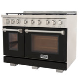 KUCHT Professional 48 in. 6.7 cu. ft. Propane Gas Range Two Ovens - One Convection - with True Simmer Burners