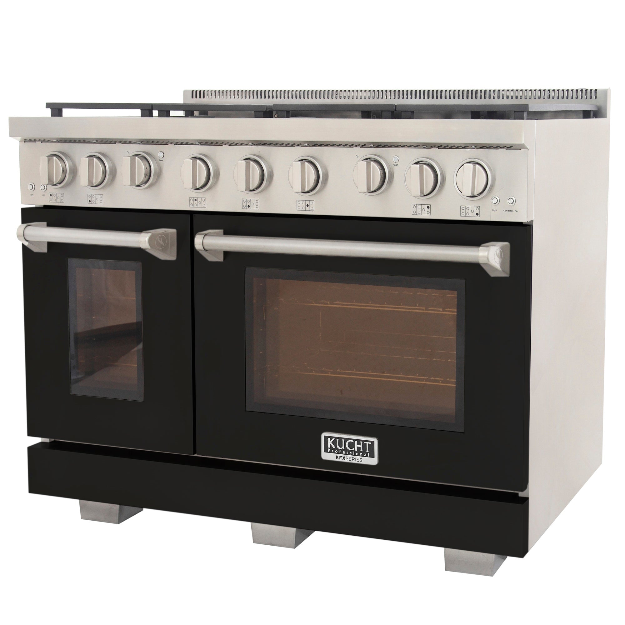 KUCHT Professional 48 in. 6.7 cu. ft. Natural Gas Range Two Ovens - One Convection - with True Simmer Burners