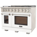 KUCHT Professional 48 in. 6.7 cu. ft. Propane Gas Range Two Ovens - One Convection - with True Simmer Burners