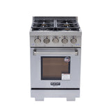 KUCHT Professional 24 in. 2.5 cu. ft. Natural Gas Range and Convection Oven in Stainless Steel with True Simmer Burners