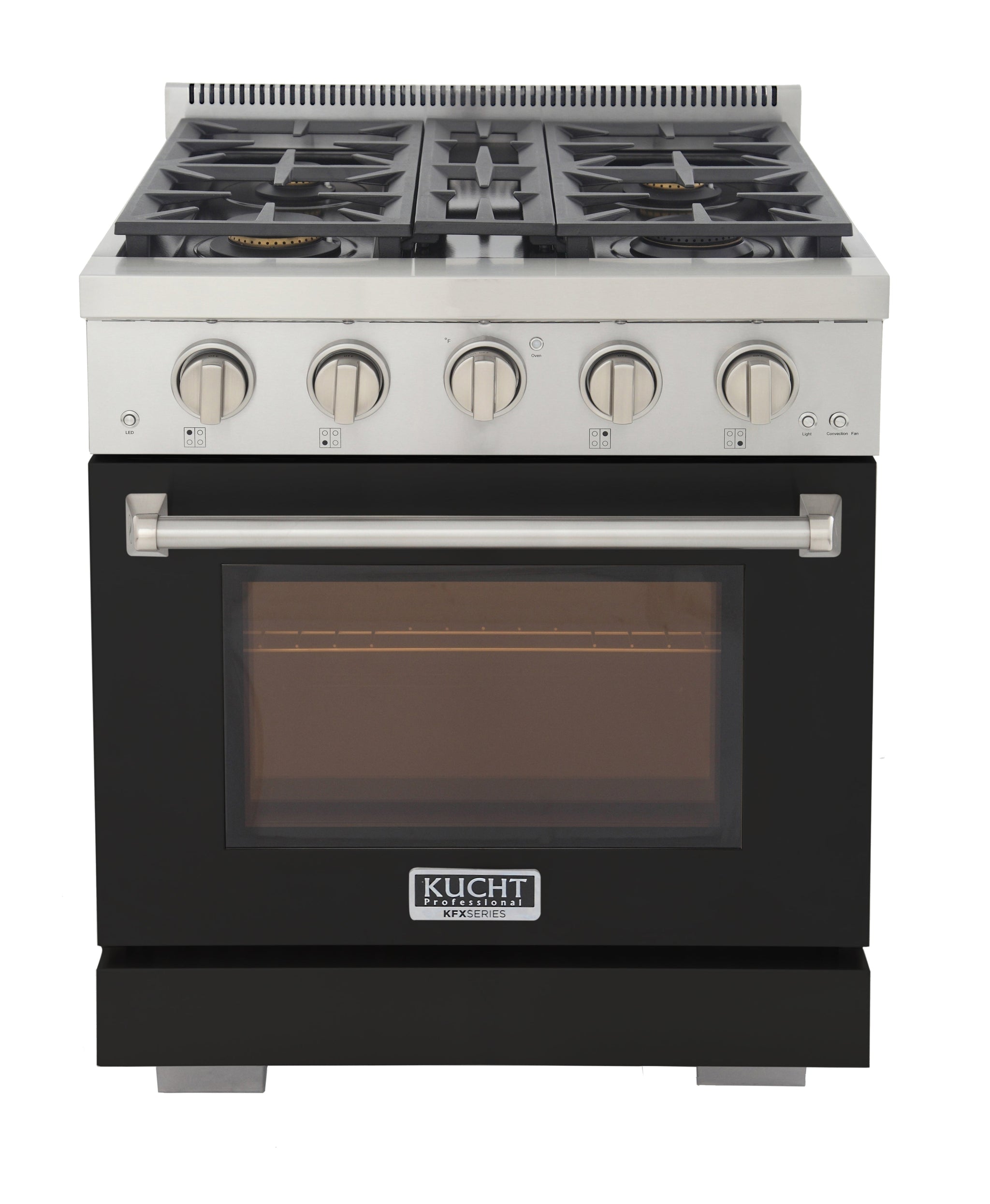 KUCHT Professional 30 in. 4.2 cu. ft. Natural Gas Range and Convection Oven with True Simmer Burners
