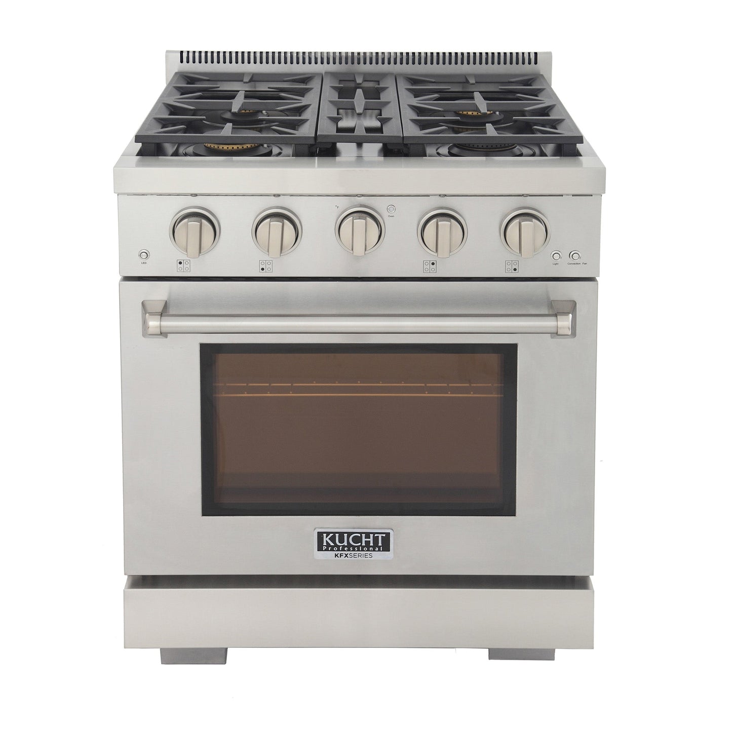 KUCHT Professional 30 in. 4.2 cu. ft. Natural Gas Range and Convection Oven with True Simmer Burners
