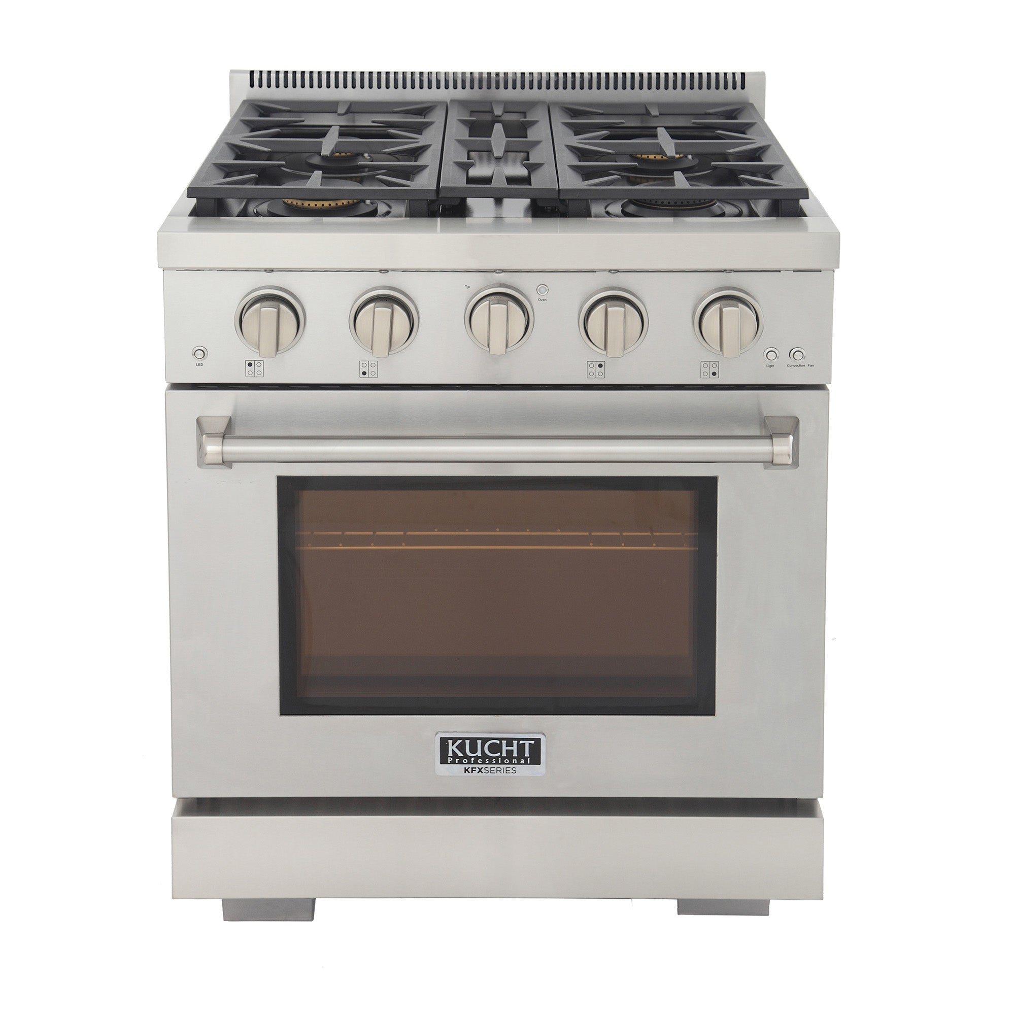 KUCHT Professional 30 in. 4.2 cu. ft. Natural Gas Range and Convection Oven with True Simmer Burners