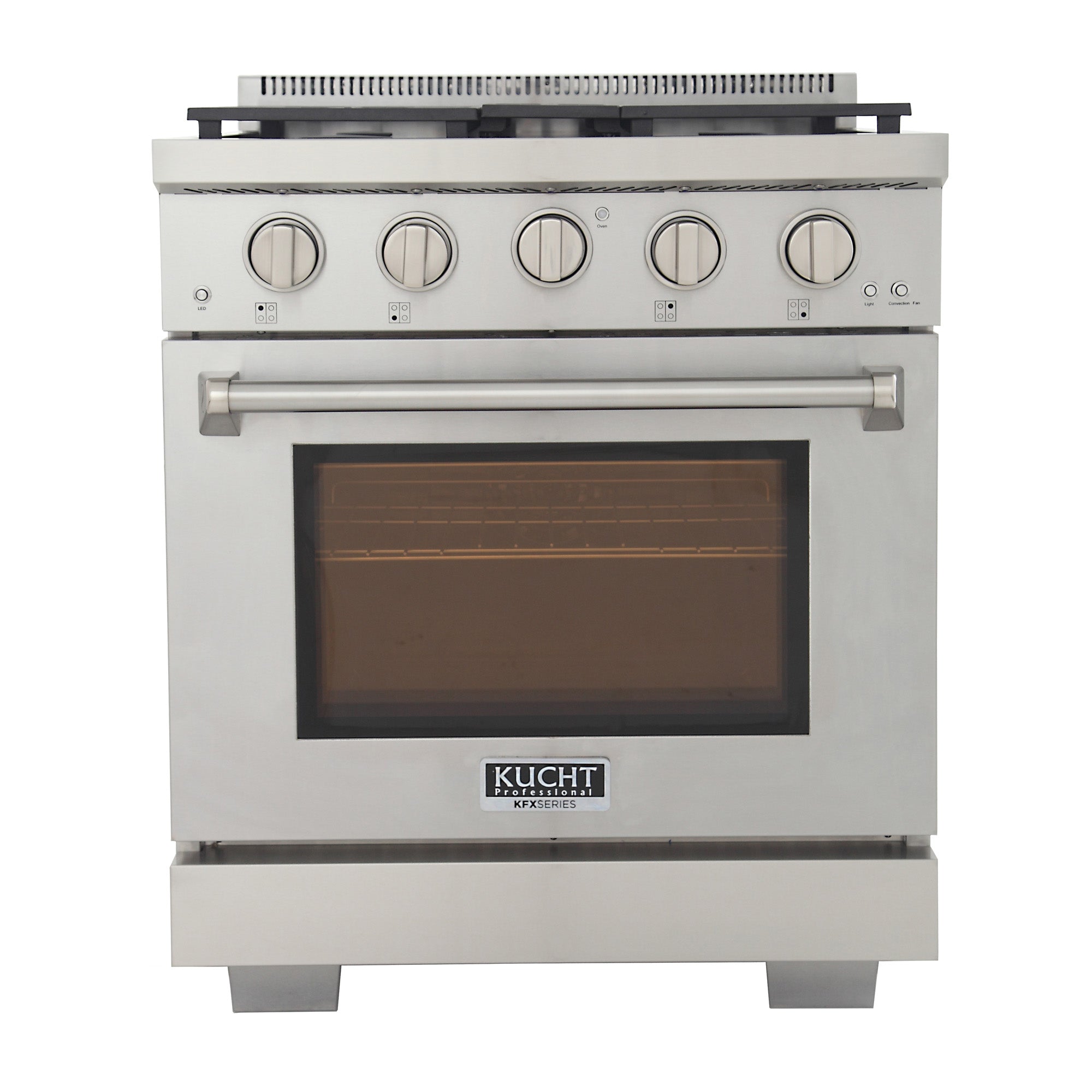 KUCHT Professional 30 in. 4.2 cu. ft. Natural Gas Range and Convection Oven with True Simmer Burners