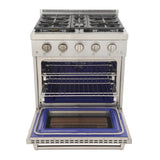 KUCHT Professional 30 in. 4.2 cu. ft. Natural Gas Range and Convection Oven with True Simmer Burners