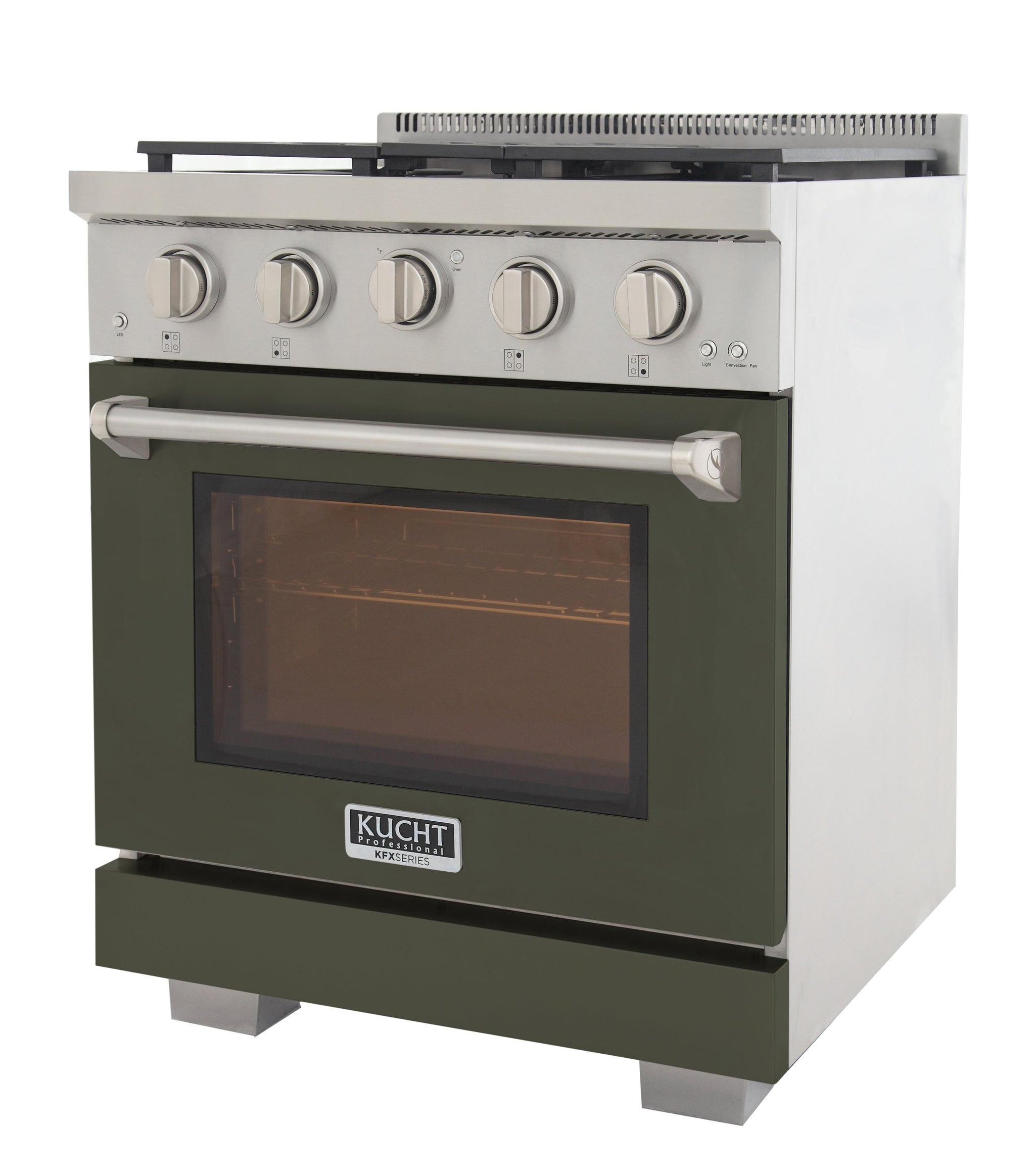 KUCHT Professional 30 in. 4.2 cu. ft. Natural Gas Range and Convection Oven with True Simmer Burners