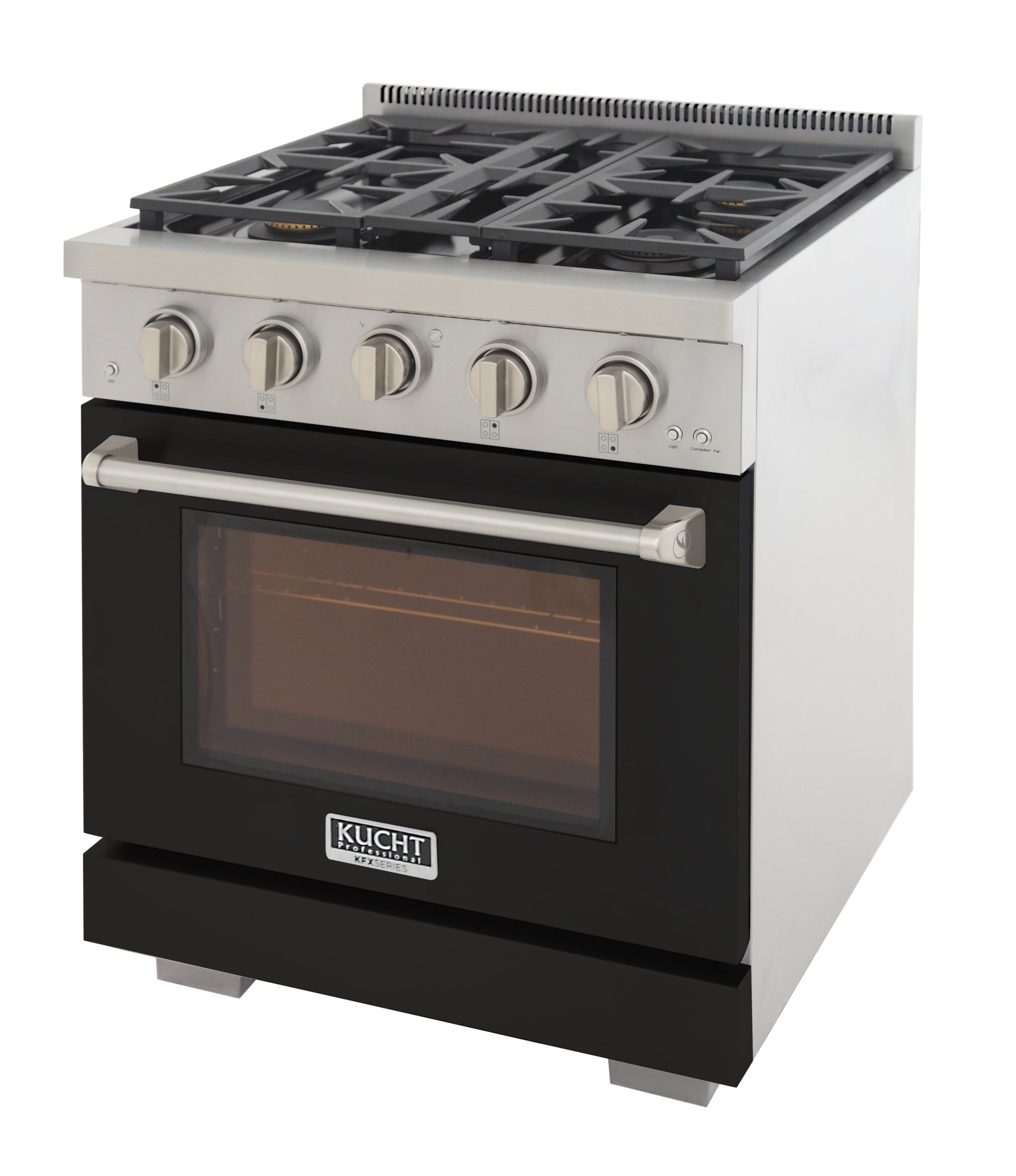 KUCHT Professional 30 in. 4.2 cu. ft. Natural Gas Range and Convection Oven with True Simmer Burners