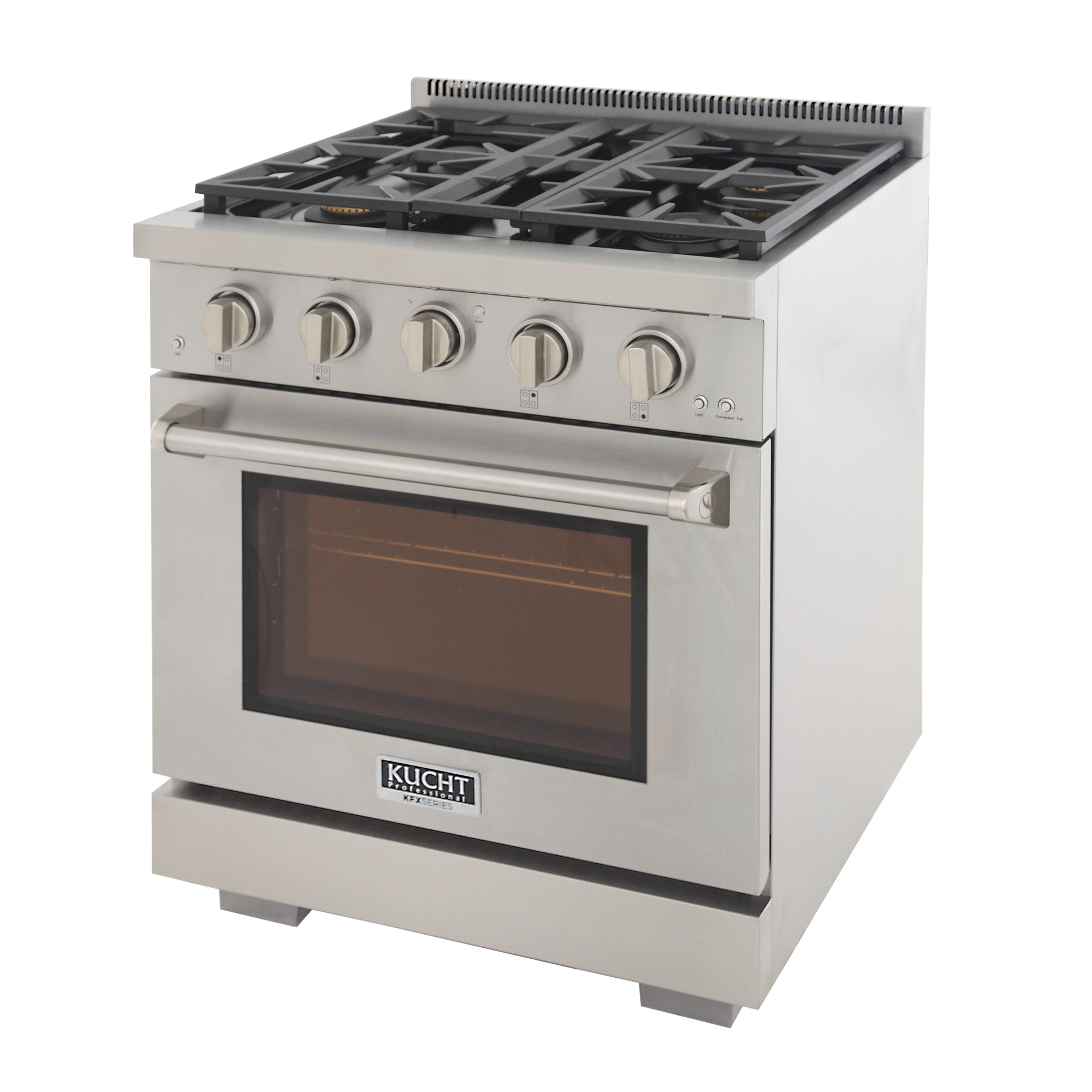 KUCHT Professional 30 in. 4.2 cu. ft. Natural Gas Range and Convection Oven with True Simmer Burners