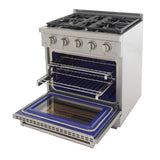KUCHT Professional 30 in. 4.2 cu. ft. Natural Gas Range and Convection Oven with True Simmer Burners