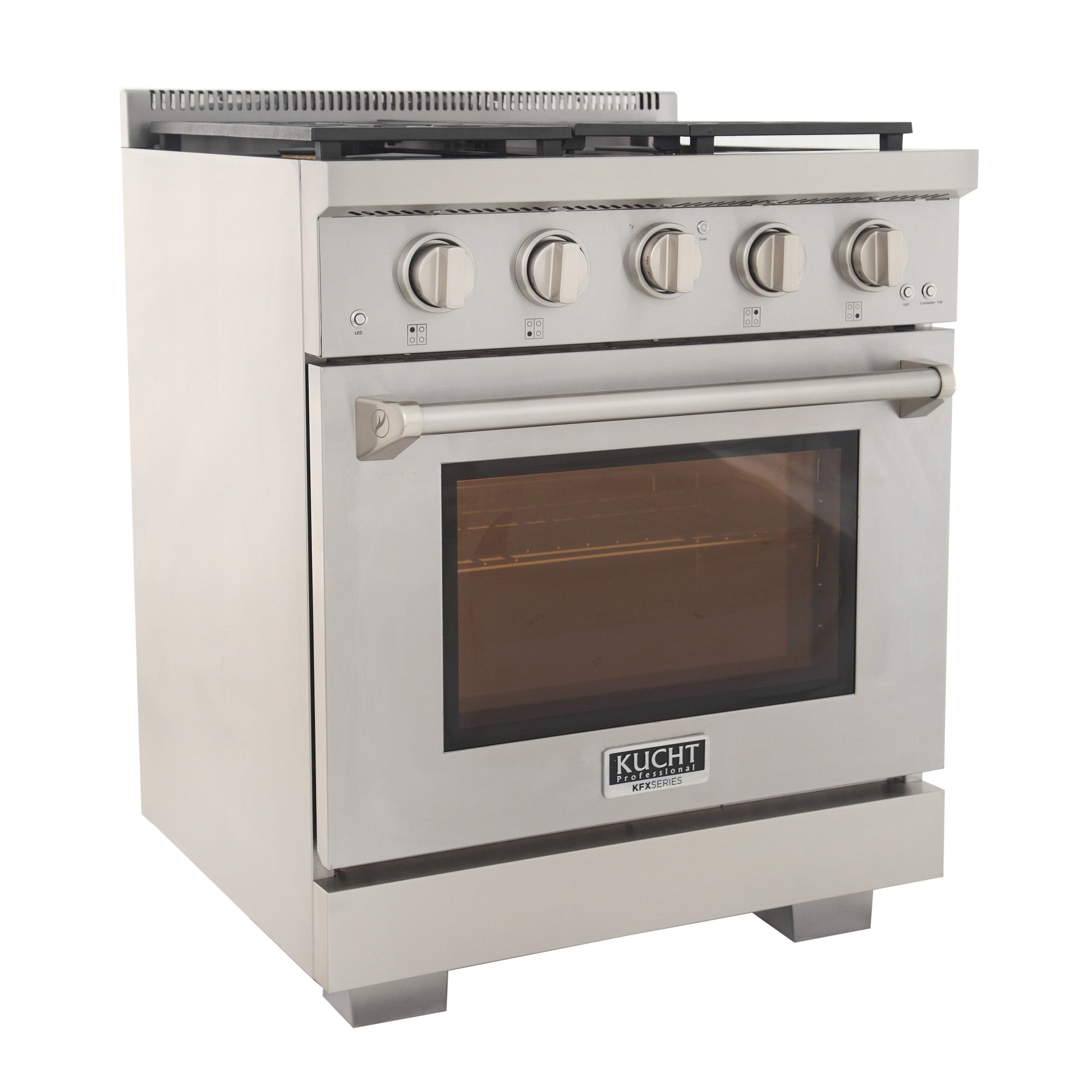 KUCHT Professional 30 in. 4.2 cu. ft. Natural Gas Range and Convection Oven with True Simmer Burners