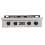 KUCHT Professional 30 in. Natural Gas Range Top with Sealed Burners Stainless Steel