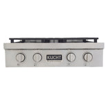 KUCHT Professional 30 in. Natural Gas Range Top with Sealed Burners Stainless Steel