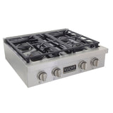 KUCHT Professional 30 in. Propane Gas Range Top with Sealed Burners in Stainless Steel
