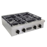 KUCHT Professional 30 in. Natural Gas Range Top with Sealed Burners Stainless Steel