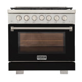 KUCHT Professional 36 in. 5.2 cu. ft. Natural Gas Range and Convection Oven with True Simmer Burners