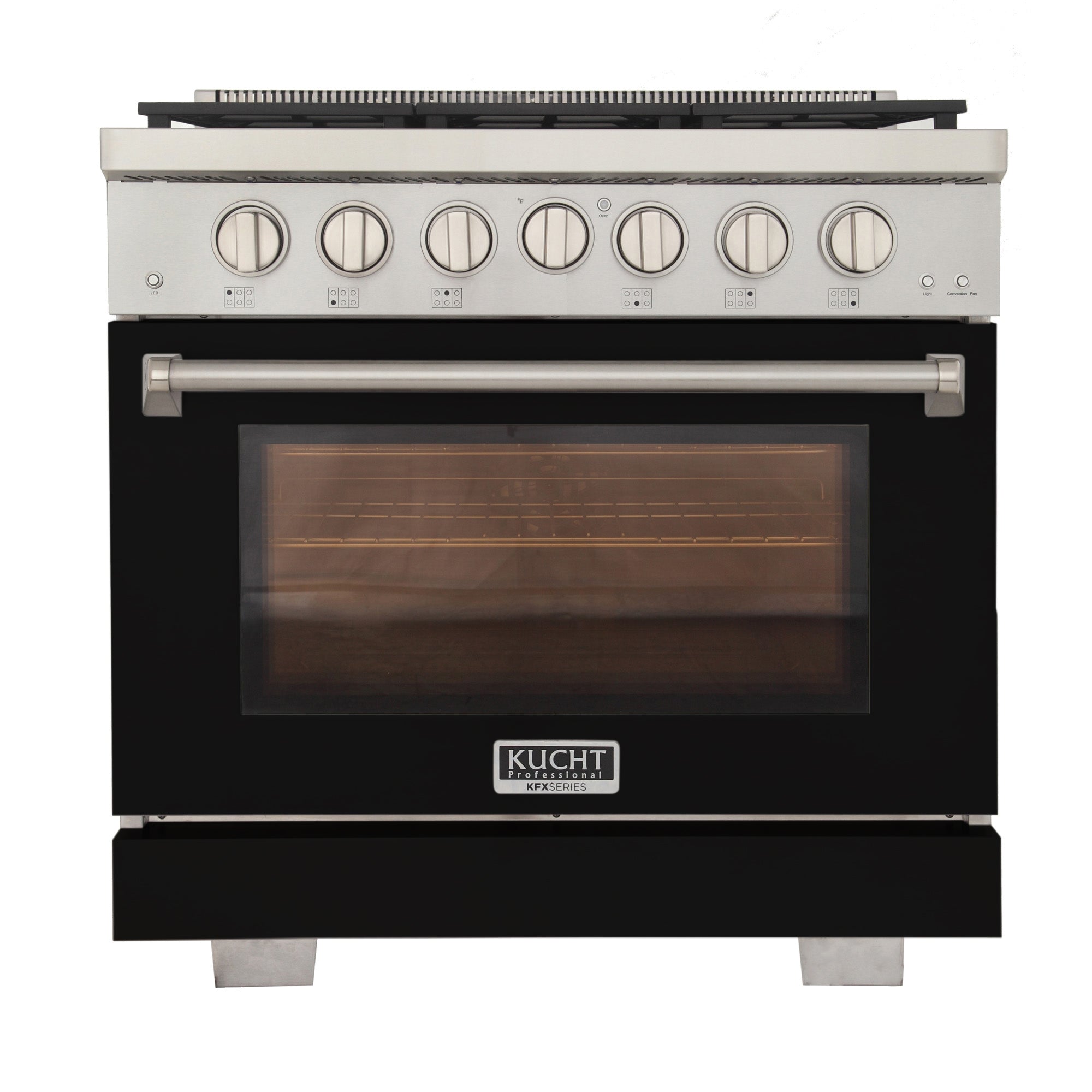 KUCHT Professional 36 in. 5.2 cu. ft. Natural Gas Range and Convection Oven with True Simmer Burners