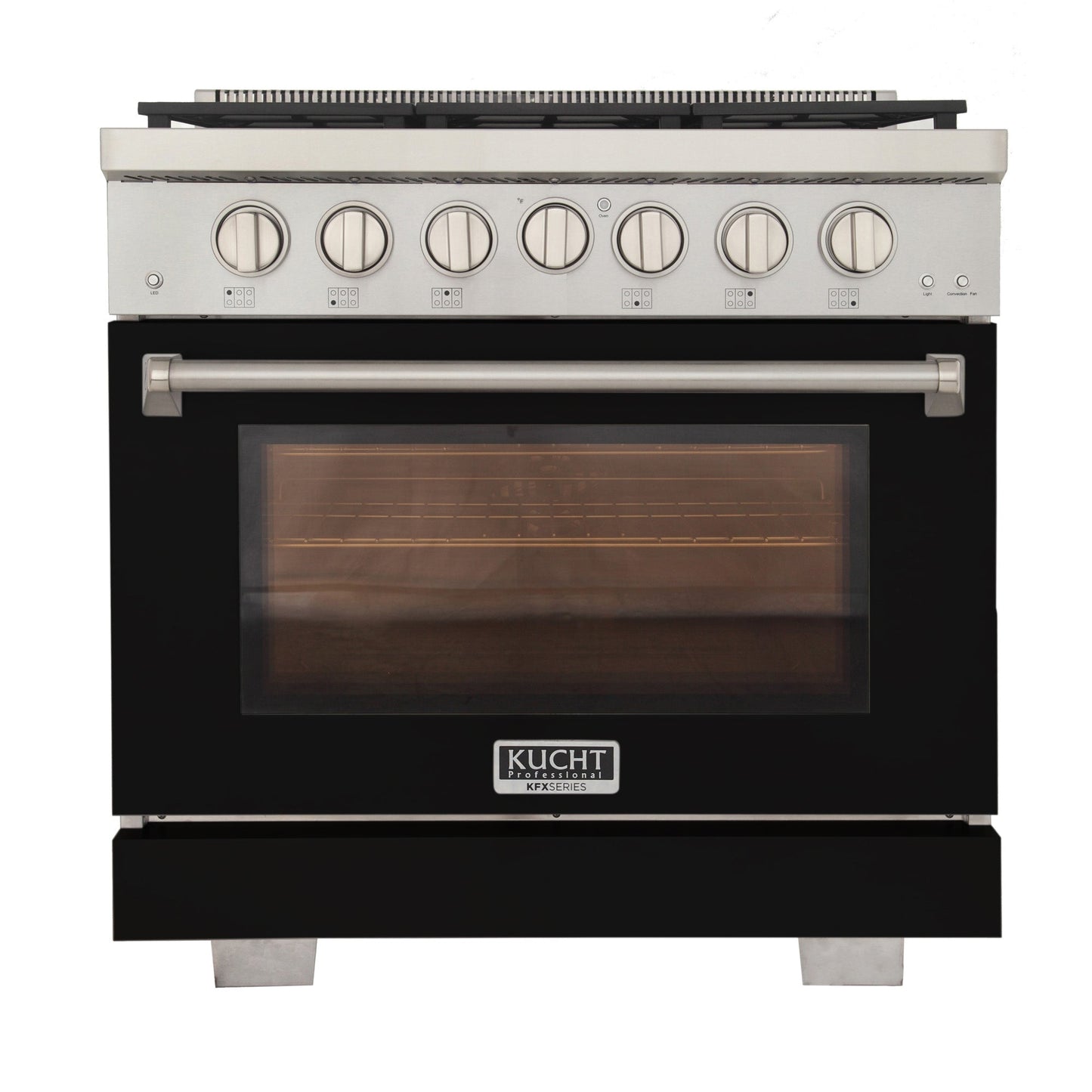 KUCHT Professional 36 in. 5.2 cu. ft. Propane Gas Range with Sealed Burners and Convection Oven