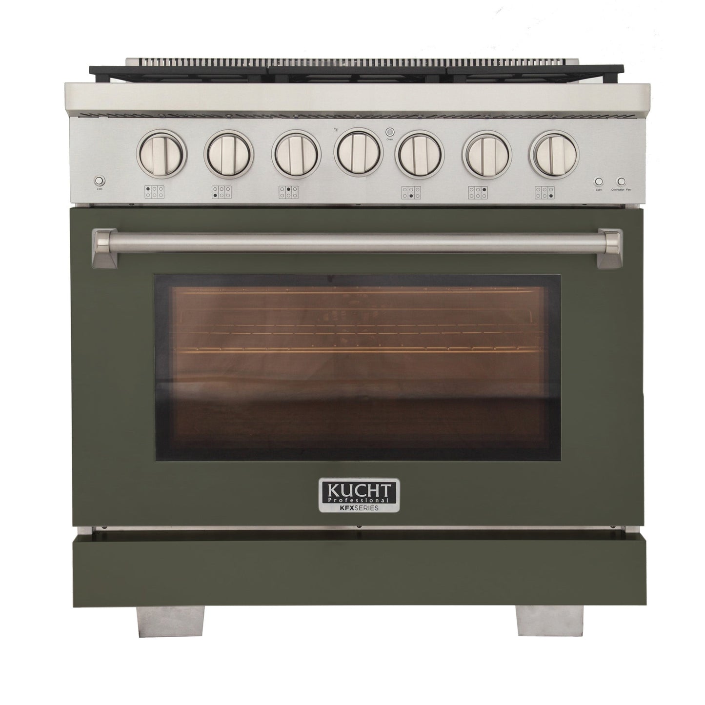 KUCHT Professional 36 in. 5.2 cu. ft. Natural Gas Range and Convection Oven with True Simmer Burners