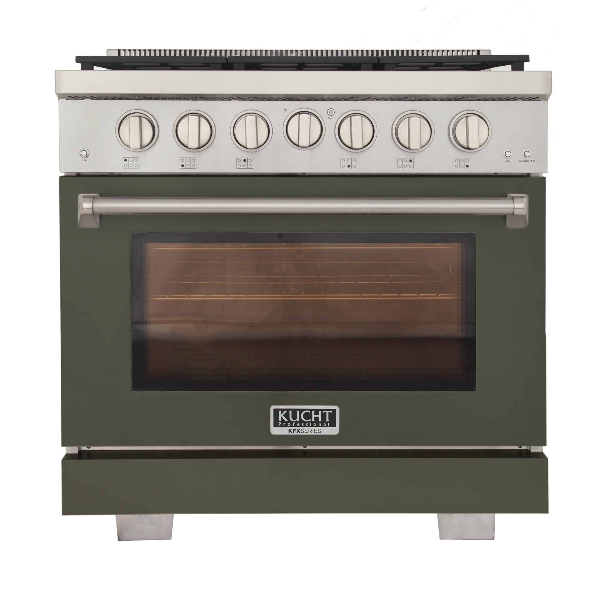 KUCHT Professional 36 in. 5.2 cu. ft. Natural Gas Range and Convection Oven with True Simmer Burners