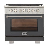 KUCHT Professional 36 in. 5.2 cu. ft. Propane Gas Range with Sealed Burners and Convection Oven