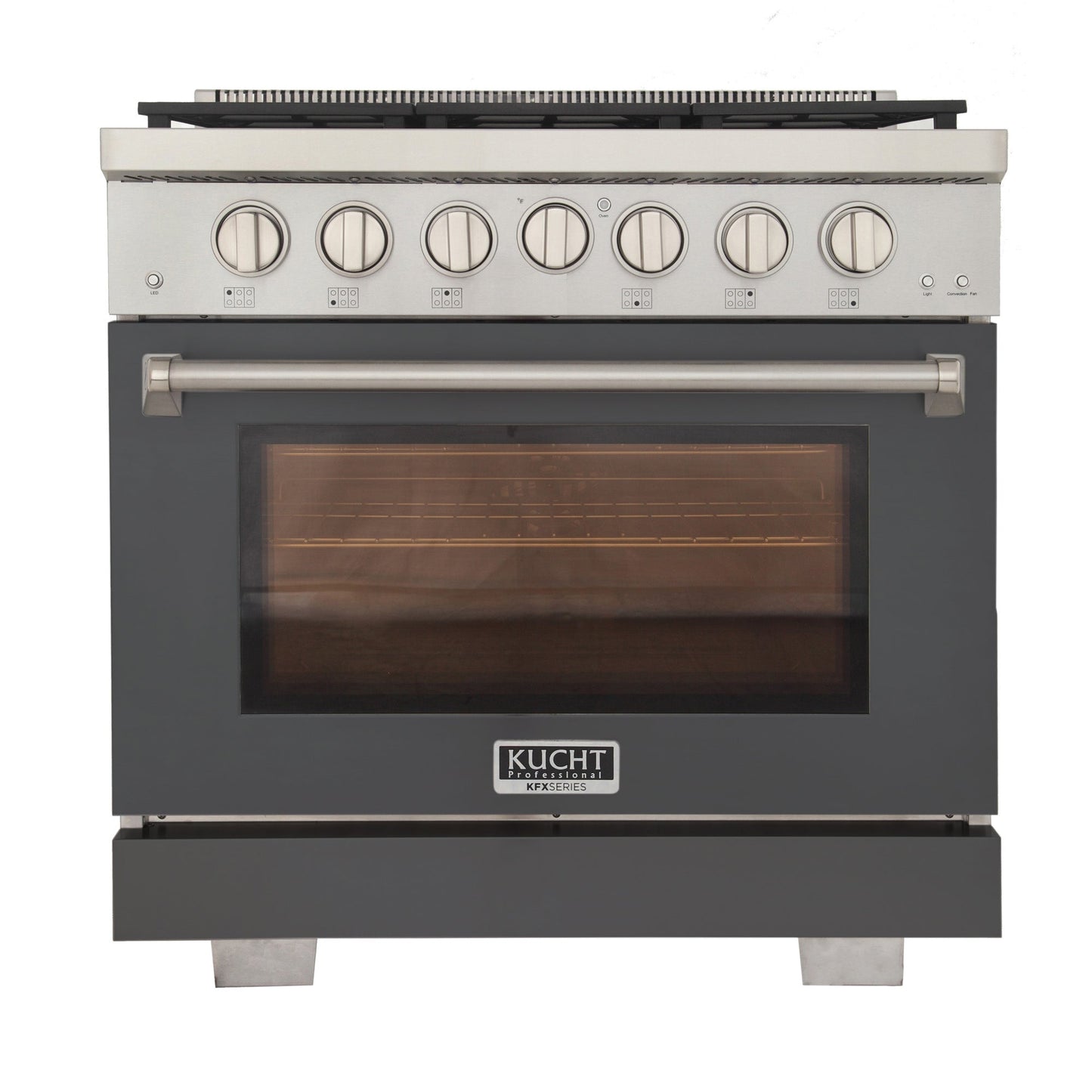 KUCHT Professional 36 in. 5.2 cu. ft. Natural Gas Range and Convection Oven with True Simmer Burners