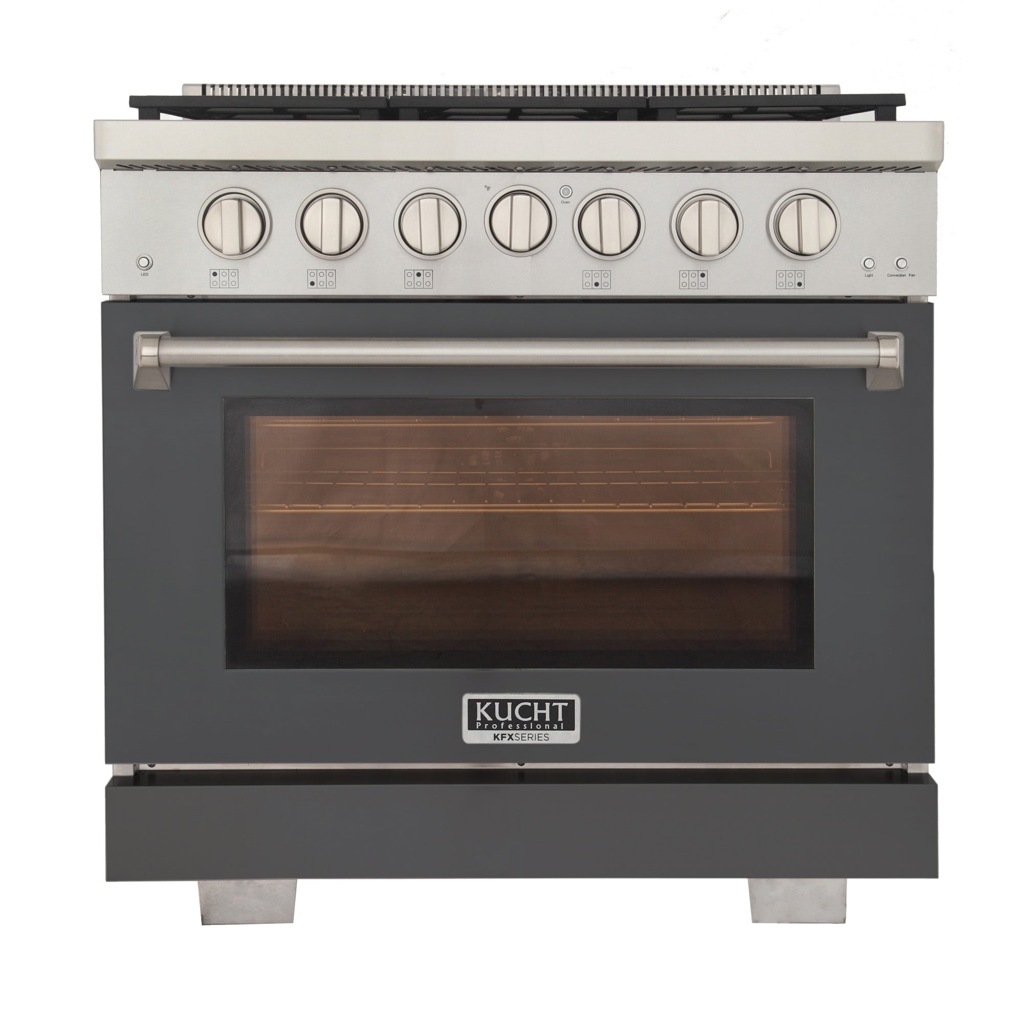 KUCHT Professional 36 in. 5.2 cu. ft. Natural Gas Range and Convection Oven with True Simmer Burners