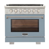 KUCHT Professional 36 in. 5.2 cu. ft. Propane Gas Range with Sealed Burners and Convection Oven