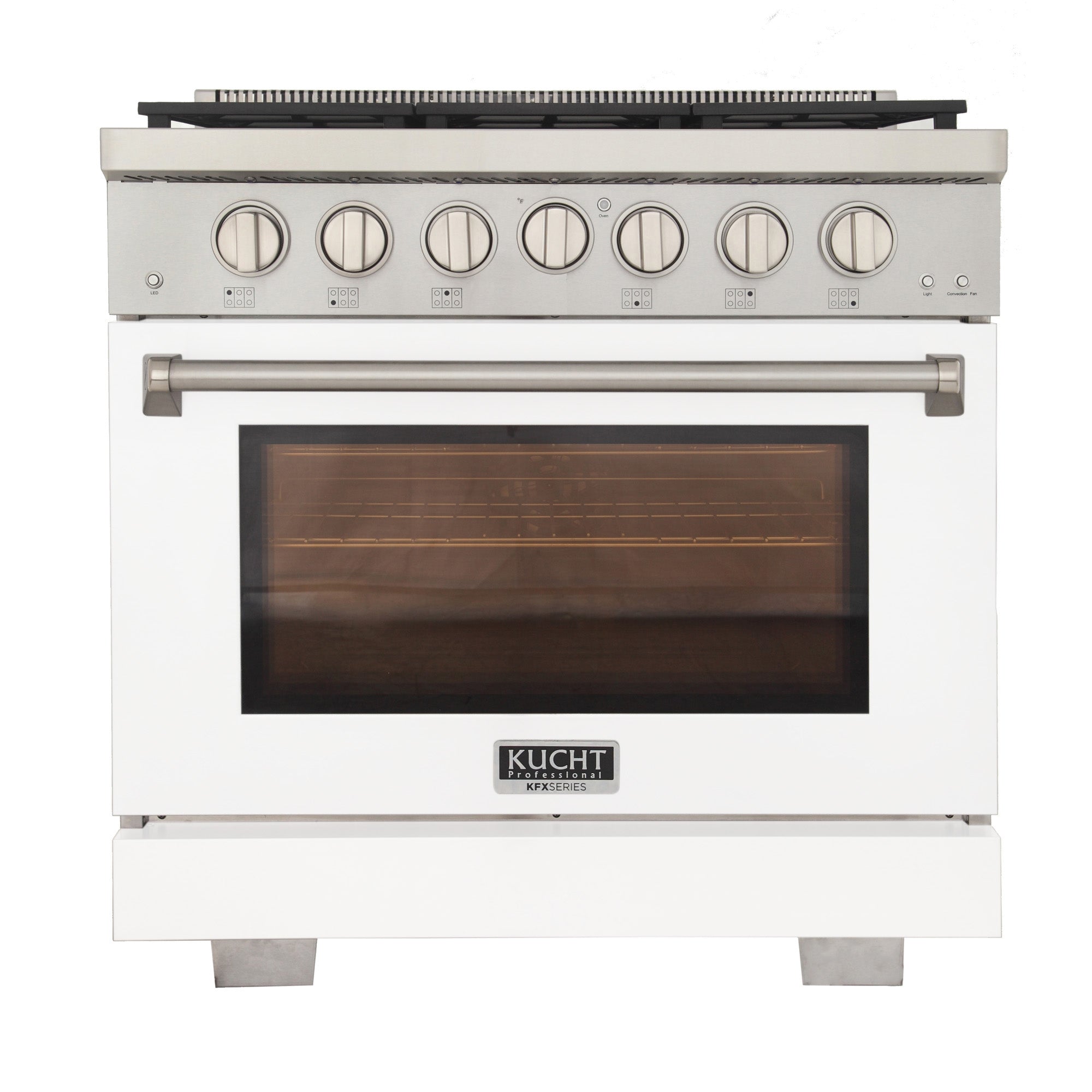KUCHT Professional 36 in. 5.2 cu. ft. Propane Gas Range and Convection Oven with True Simmer Burners