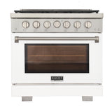 KUCHT Professional 36 in. 5.2 cu. ft. Propane Gas Range with Sealed Burners and Convection Oven