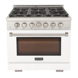 KUCHT Professional 36 in. 5.2 cu. ft. Natural Gas Range and Convection Oven with True Simmer Burners