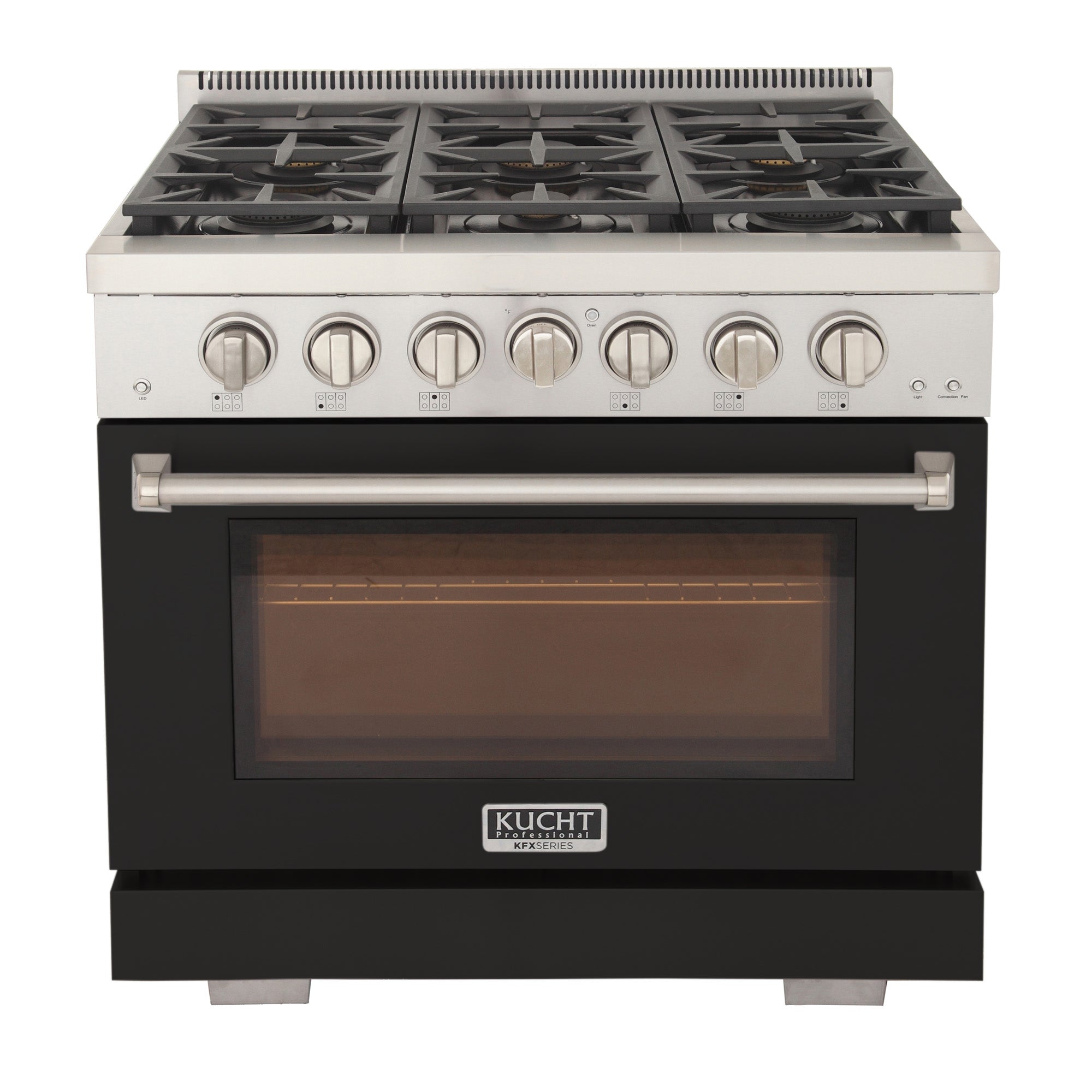KUCHT Professional 36 in. 5.2 cu. ft. Natural Gas Range and Convection Oven with True Simmer Burners