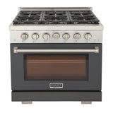 KUCHT Professional 36 in. 5.2 cu. ft. Propane Gas Range and Convection Oven with True Simmer Burners