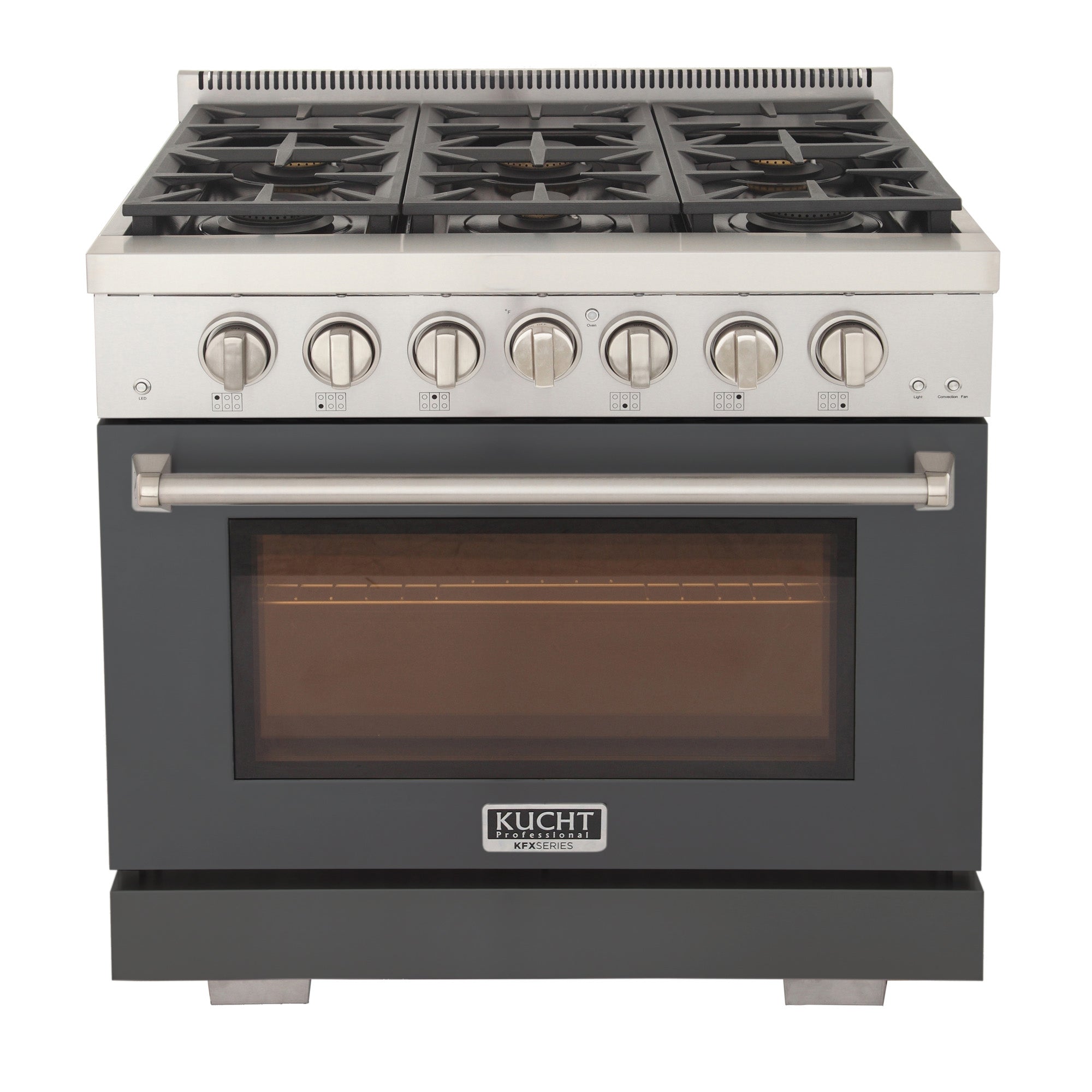 KUCHT Professional 36 in. 5.2 cu. ft. Propane Gas Range with Sealed Burners and Convection Oven