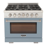 KUCHT Professional 36 in. 5.2 cu. ft. Propane Gas Range with Sealed Burners and Convection Oven