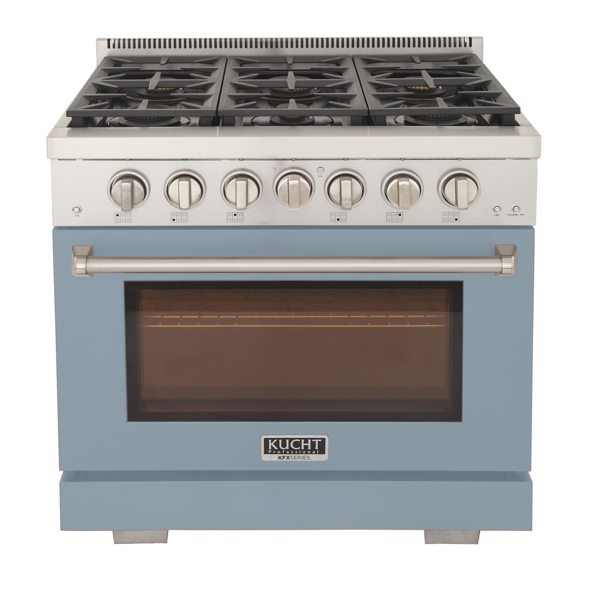 KUCHT Professional 36 in. 5.2 cu. ft. Propane Gas Range with Sealed Burners and Convection Oven