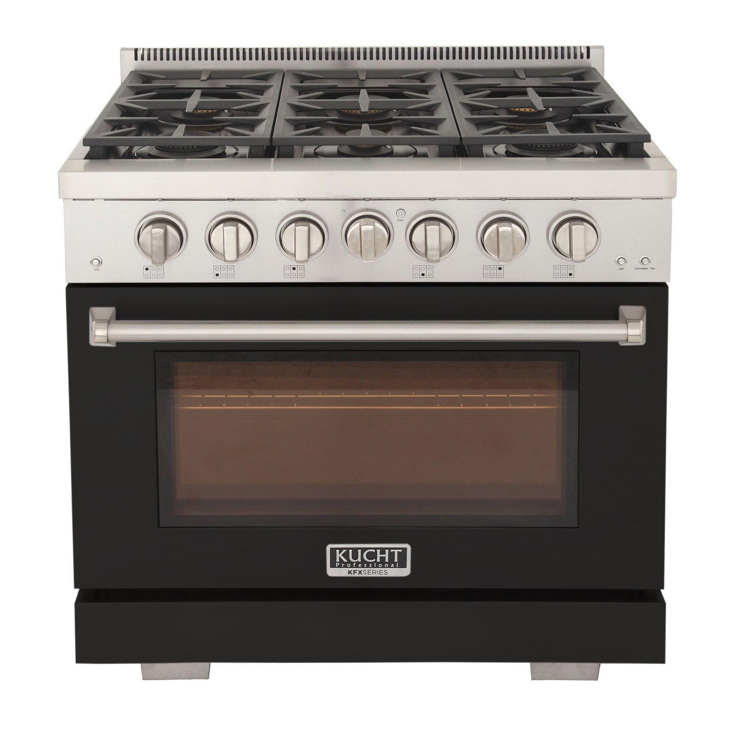 KUCHT Professional 36 in. 5.2 cu. ft. Natural Gas Range and Convection Oven with True Simmer Burners