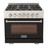 KUCHT Professional 36 in. 5.2 cu. ft. Natural Gas Range and Convection Oven with True Simmer Burners