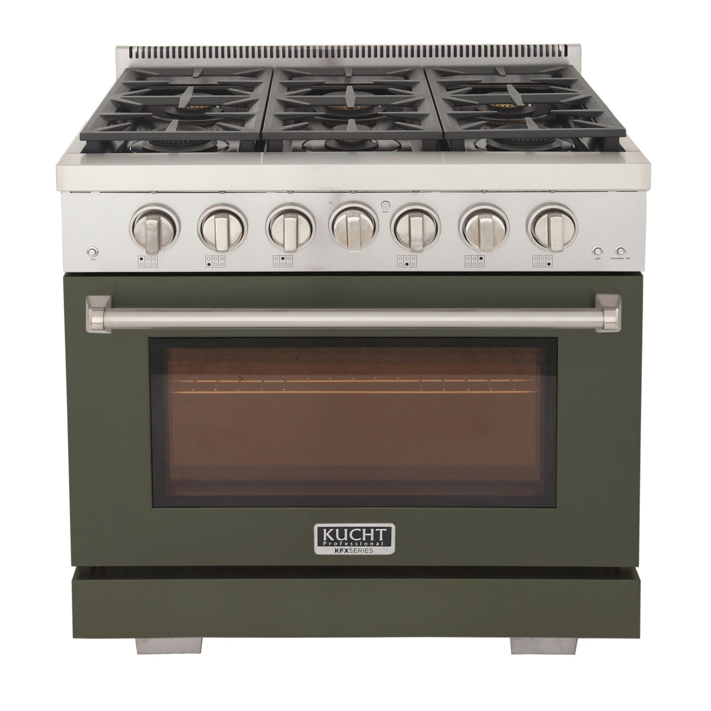 KUCHT Professional 36 in. 5.2 cu. ft. Propane Gas Range and Convection Oven with True Simmer Burners