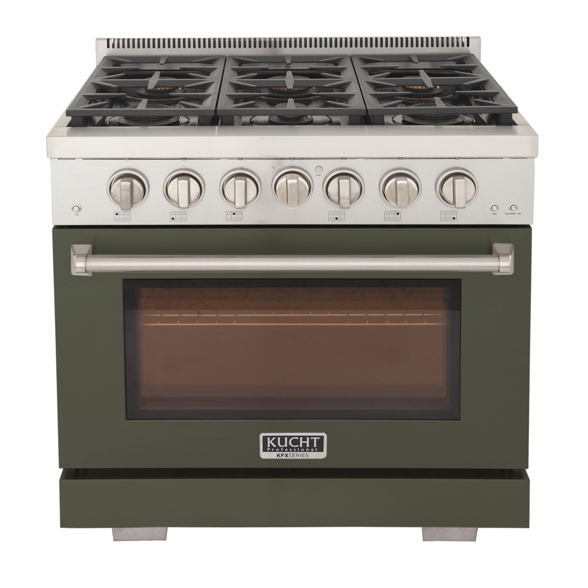 KUCHT Professional 36 in. 5.2 cu. ft. Propane Gas Range and Convection Oven with True Simmer Burners