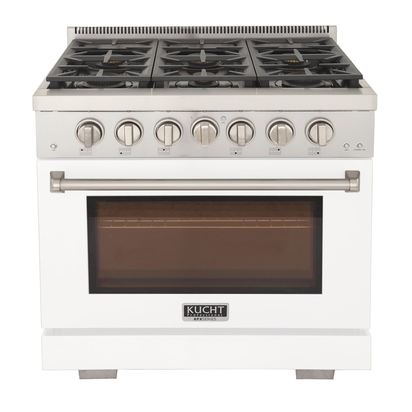 KUCHT Professional 36 in. 5.2 cu. ft. Propane Gas Range and Convection Oven with True Simmer Burners