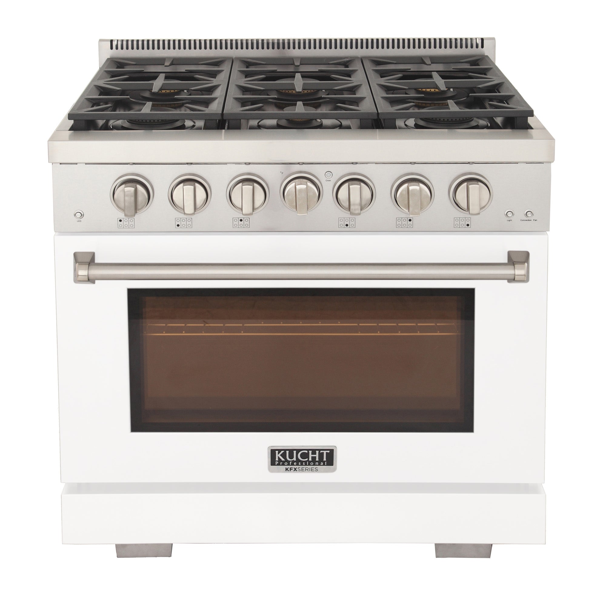 KUCHT Professional 36 in. 5.2 cu. ft. Propane Gas Range and Convection Oven with True Simmer Burners