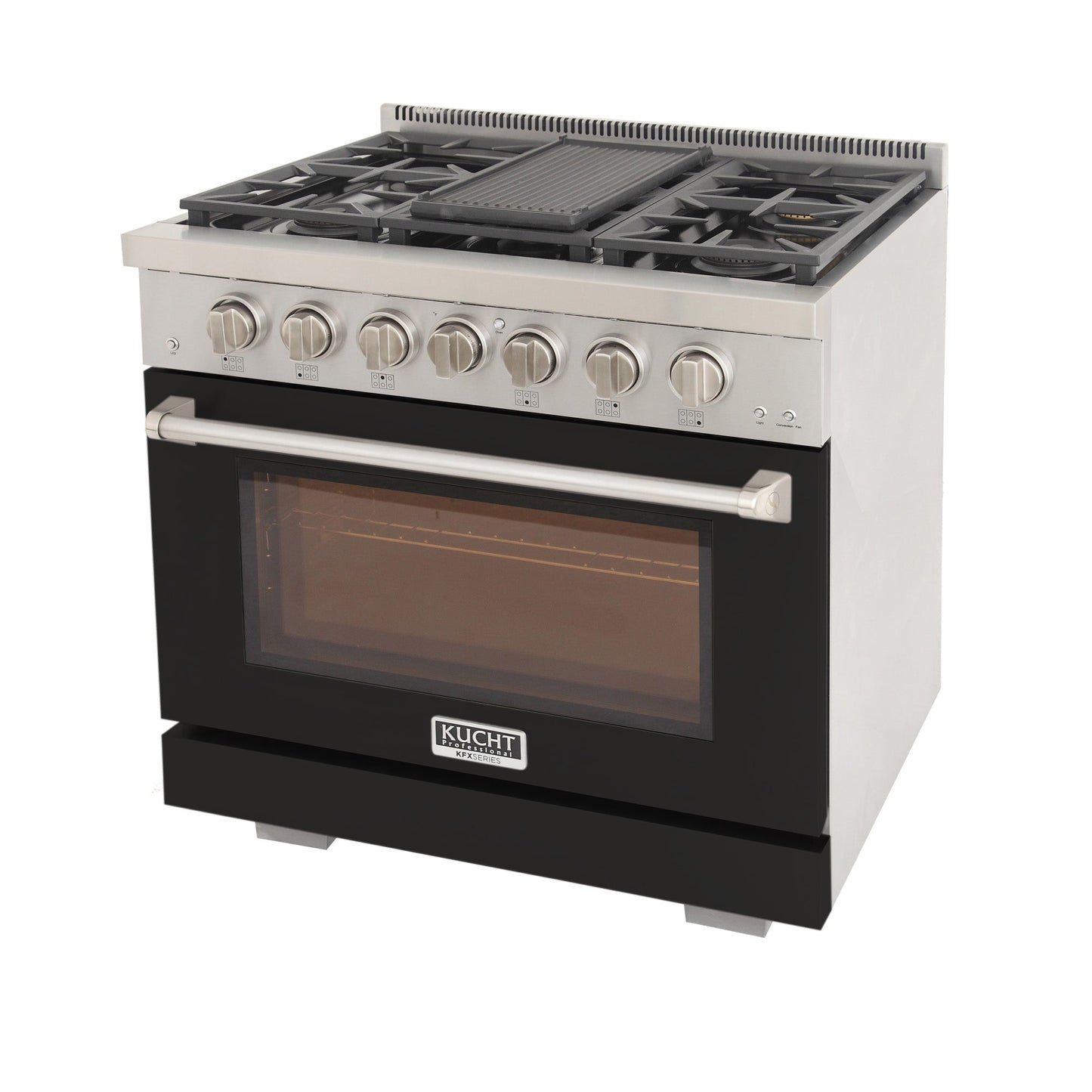 KUCHT Professional 36 in. 5.2 cu. ft. Natural Gas Range and Convection Oven with True Simmer Burners
