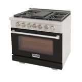 KUCHT Professional 36 in. 5.2 cu. ft. Natural Gas Range and Convection Oven with True Simmer Burners