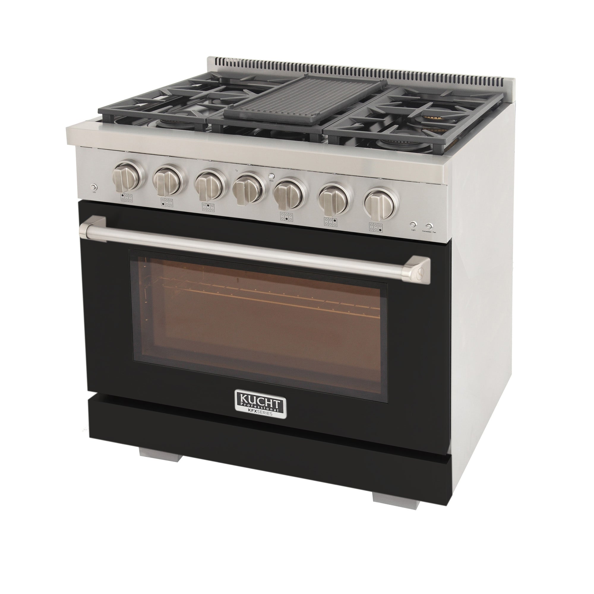 KUCHT Professional 36 in. 5.2 cu. ft. Natural Gas Range with Sealed Burners and Convection Oven