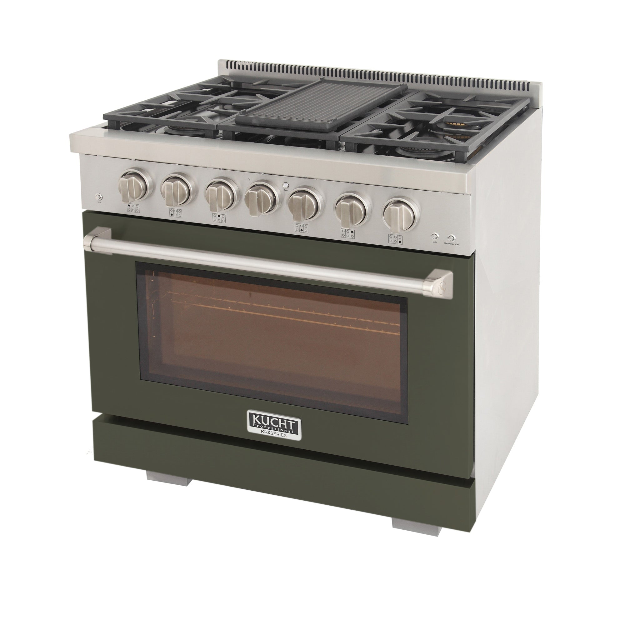 KUCHT Professional 36 in. 5.2 cu. ft. Natural Gas Range and Convection Oven with True Simmer Burners