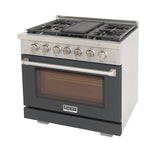 KUCHT Professional 36 in. 5.2 cu. ft. Natural Gas Range and Convection Oven with True Simmer Burners