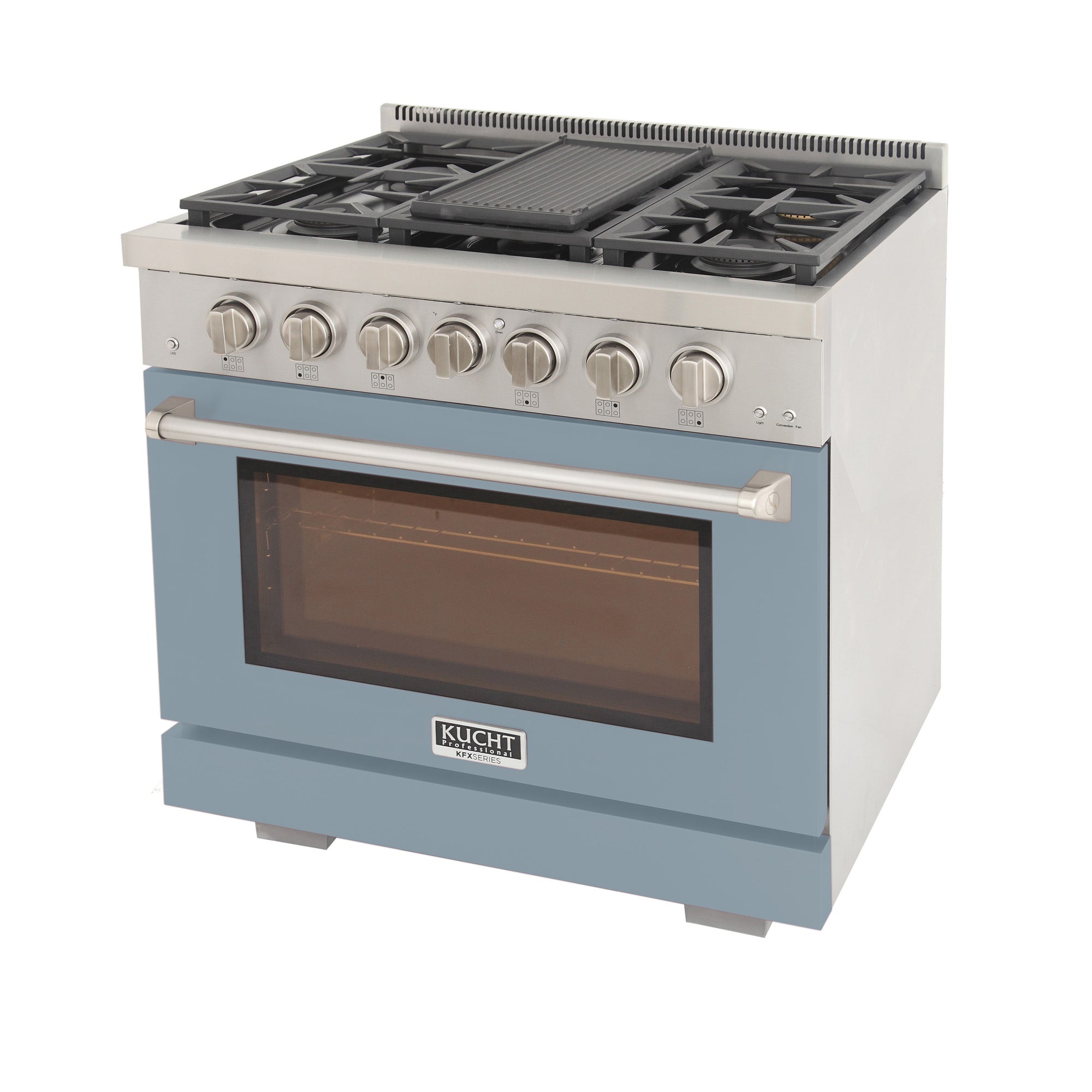 KUCHT Professional 36 in. 5.2 cu. ft. Natural Gas Range and Convection Oven with True Simmer Burners